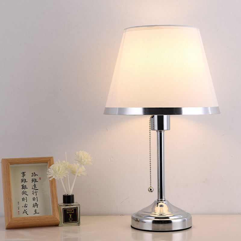 Modern Minimalist Drum Iron Fabric 1-Light Table Lamp For Living Room