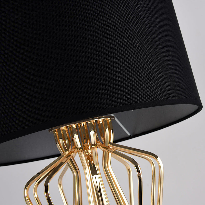 Contemporary Luxury Cylinder Iron Fabric 1-Light Table Lamp For Living Room