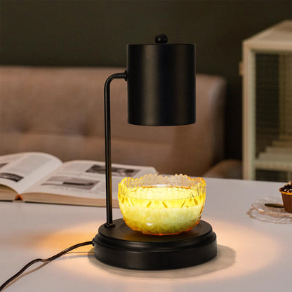 Modern Minimalist Cylinder Iron 1-Light Melting Wax Table Lamp For Living Room