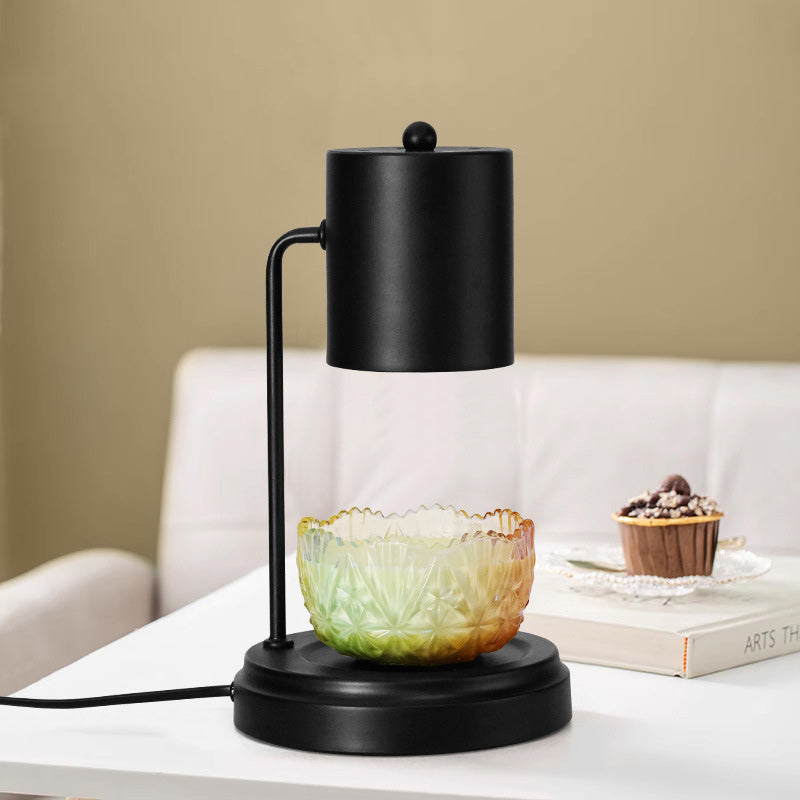 Modern Minimalist Cylinder Iron 1-Light Melting Wax Table Lamp For Living Room