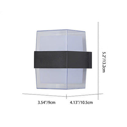 Modern Minimalist Cylinder Aluminum Acrylic LED Wall Sconce Lamp For Garden