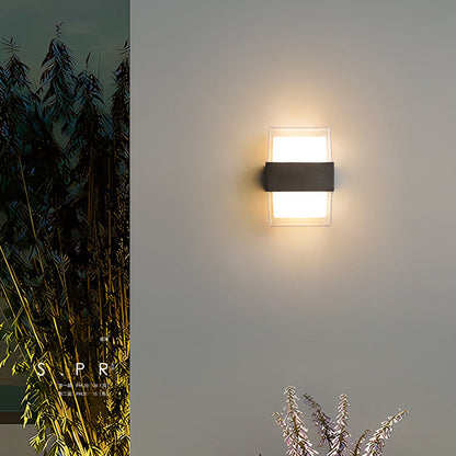 Modern Minimalist Cylinder Aluminum Acrylic LED Wall Sconce Lamp For Garden