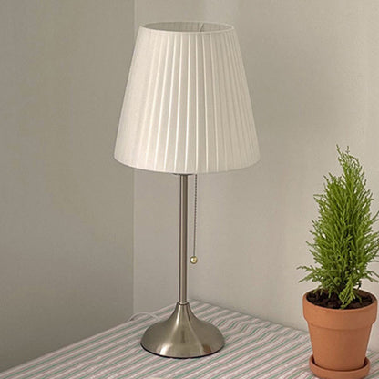 Contemporary Nordic Drum Iron Fabric 1-Light Table Lamp For Living Room