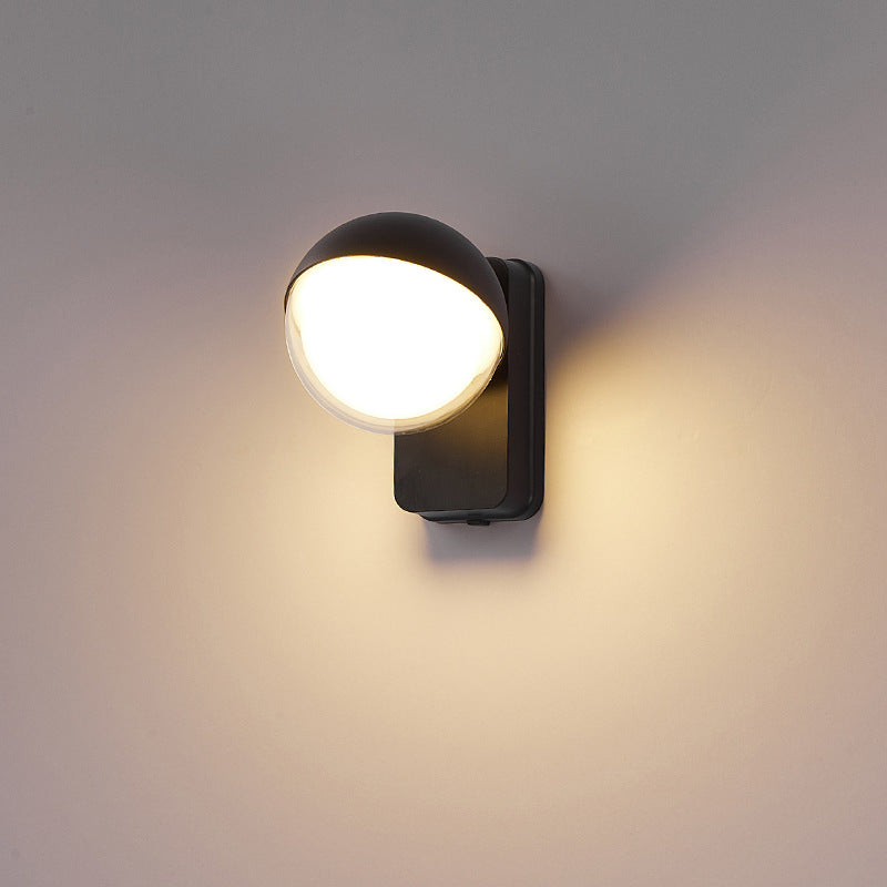 Modern Minimalist Globe Aluminum Plastic LED Wall Sconce Lamp For Living Room