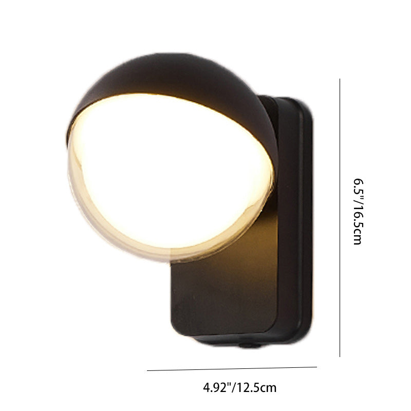 Modern Minimalist Globe Aluminum Plastic LED Wall Sconce Lamp For Living Room
