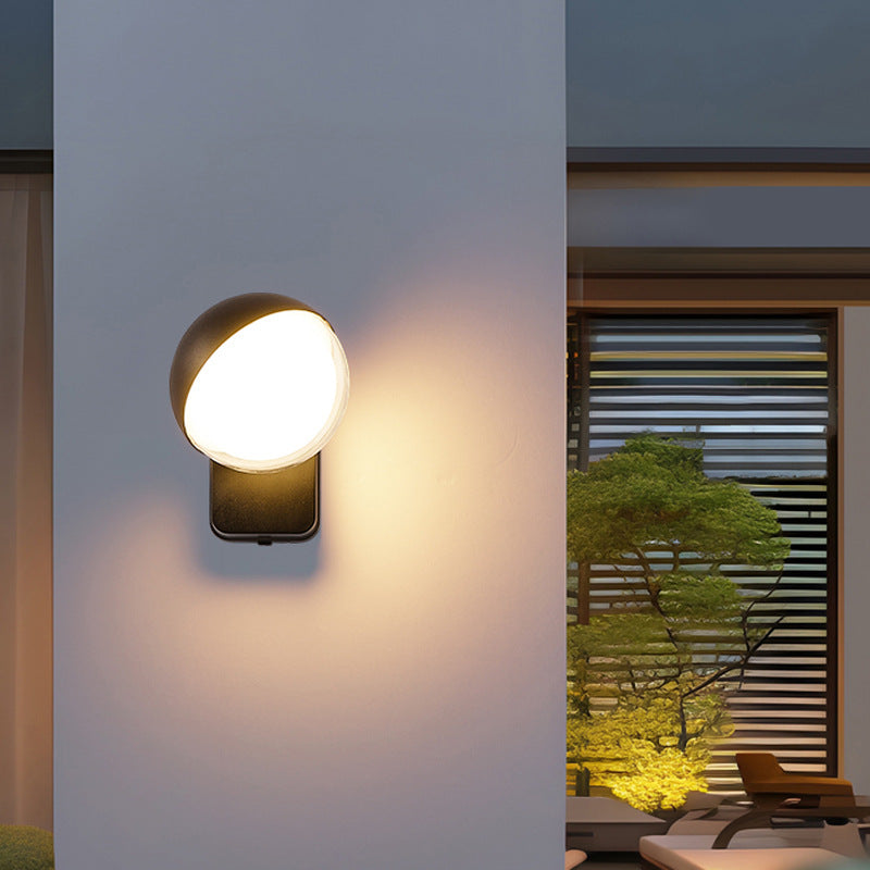 Modern Minimalist Globe Aluminum Plastic LED Wall Sconce Lamp For Living Room
