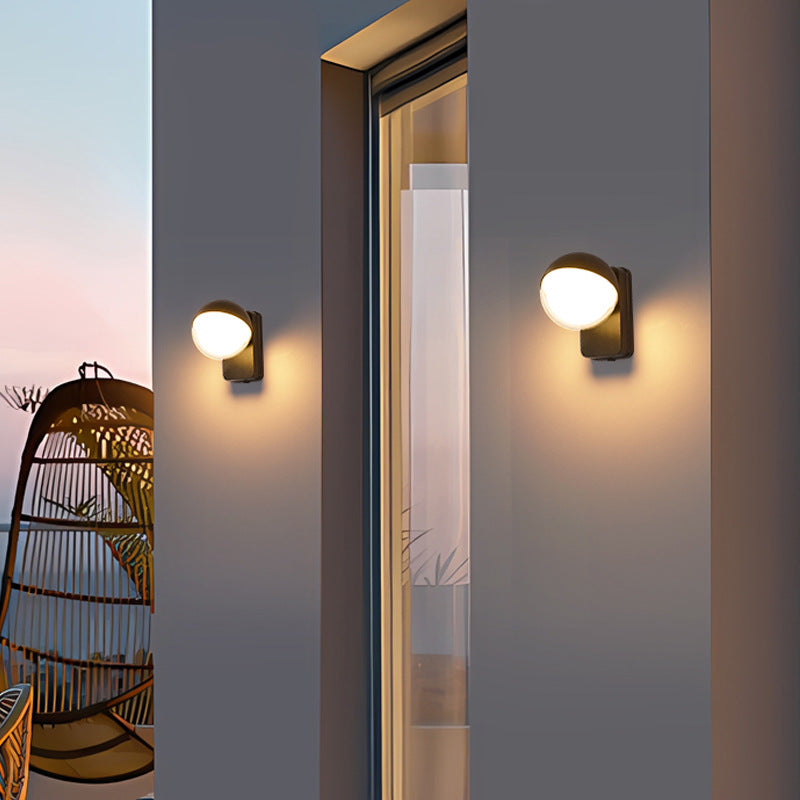 Modern Minimalist Globe Aluminum Plastic LED Wall Sconce Lamp For Living Room