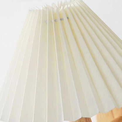 Contemporary Nordic Cone Wood Paper 1-Light Wall Sconce Lamp For Living Room