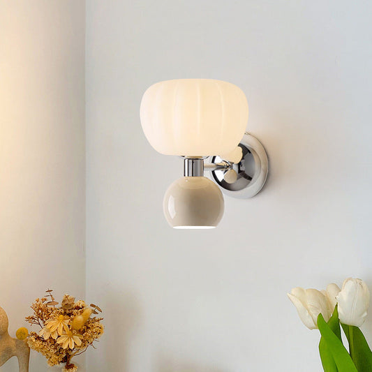 Contemporary Creative Oval Iron Plastic 2-Light Wall Sconce Lamp For Living Room
