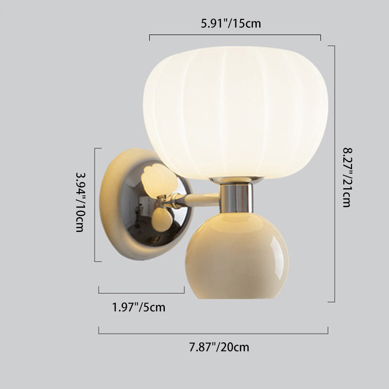 Contemporary Creative Oval Iron Plastic 2-Light Wall Sconce Lamp For Living Room