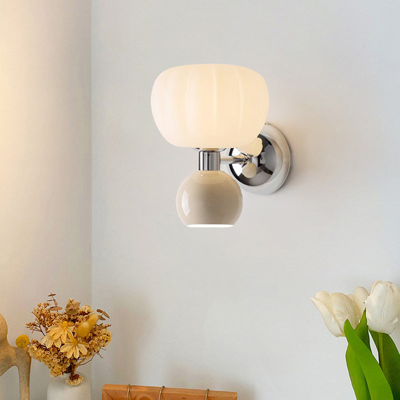 Contemporary Creative Oval Iron Plastic 2-Light Wall Sconce Lamp For Living Room