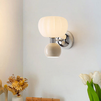Contemporary Creative Oval Iron Plastic 2-Light Wall Sconce Lamp For Living Room