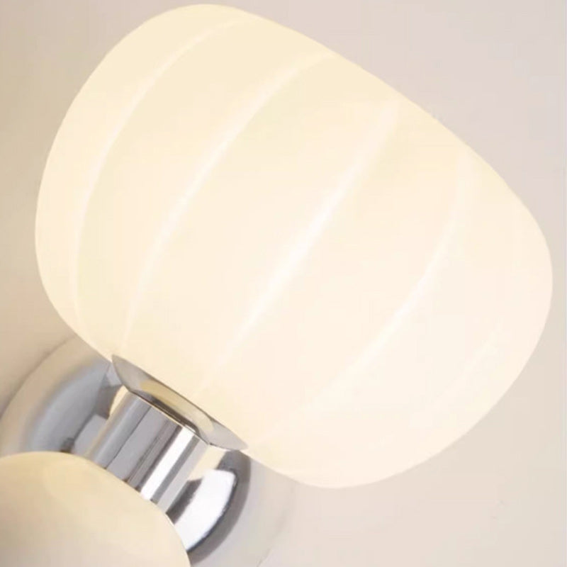 Contemporary Creative Oval Iron Plastic 2-Light Wall Sconce Lamp For Living Room