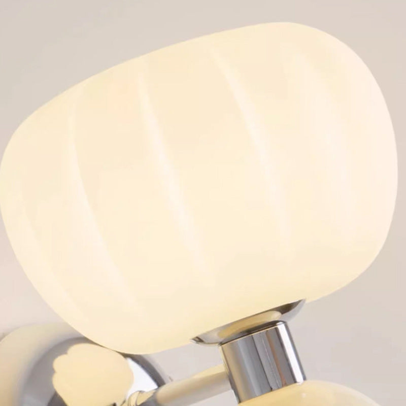 Contemporary Creative Oval Iron Plastic 2-Light Wall Sconce Lamp For Living Room
