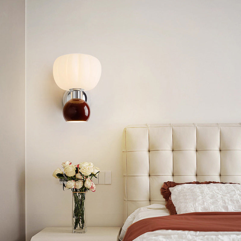 Contemporary Creative Oval Iron Plastic 2-Light Wall Sconce Lamp For Living Room