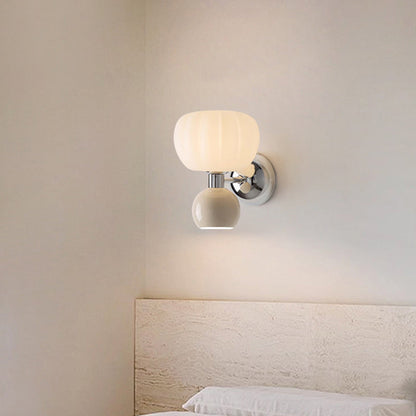 Contemporary Creative Oval Iron Plastic 2-Light Wall Sconce Lamp For Living Room
