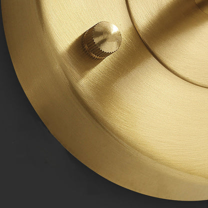 Contemporary Luxury Drum Copper Fabric 1/2-Light Wall Sconce Lamp For Living Room