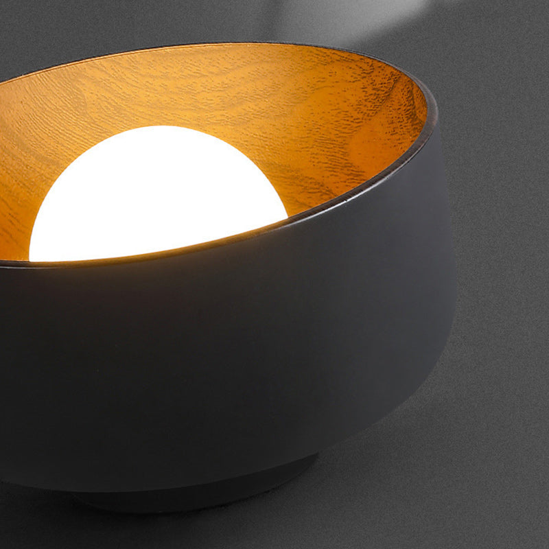Contemporary Nordic Round Iron Glass 1-Light Semi-Flush Mount Ceiling Light For Living Room