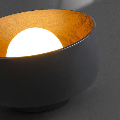 Contemporary Nordic Round Iron Glass 1-Light Semi-Flush Mount Ceiling Light For Living Room