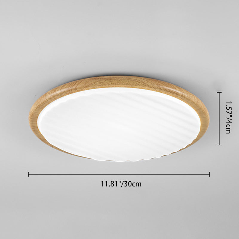 Contemporary Scandinavian Round Iron Acrylic LED Flush Mount Ceiling Light For Living Room