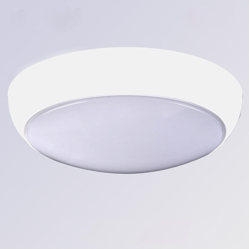 Modern Minimalist Round Plastic LED Flush Mount Ceiling Light For Living Room