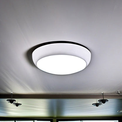 Modern Minimalist Round Plastic LED Flush Mount Ceiling Light For Living Room