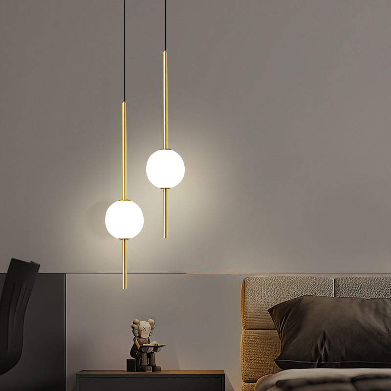 Modern Minimalist Column Iron Aluminum Acrylic LED Pendant Light For Living Room
