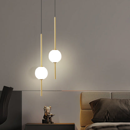 Modern Minimalist Column Iron Aluminum Acrylic LED Pendant Light For Living Room