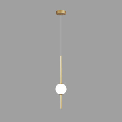 Modern Minimalist Column Iron Aluminum Acrylic LED Pendant Light For Living Room