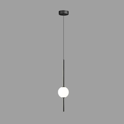 Modern Minimalist Column Iron Aluminum Acrylic LED Pendant Light For Living Room