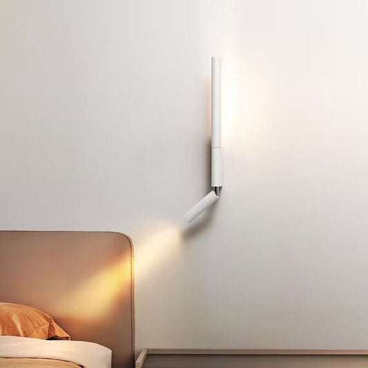 مصباح حائط LED مصنوع من الألومنيوم والبلاستيك بتصميم إسكندنافي معاصر لغرفة المعيشة 