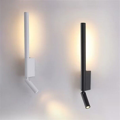 Contemporary Scandinavian Column Aluminum Plastic LED Wall Sconce Lamp For Living Room