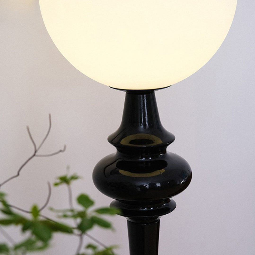 Traditional Vintage Column Resin Acrylic 1-Light Standing Floor Lamp For Living Room