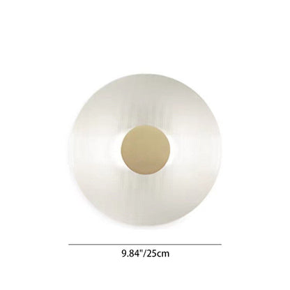 Contemporary Nordic Round Iron Glass LED Wall Sconce Lamp For Living Room