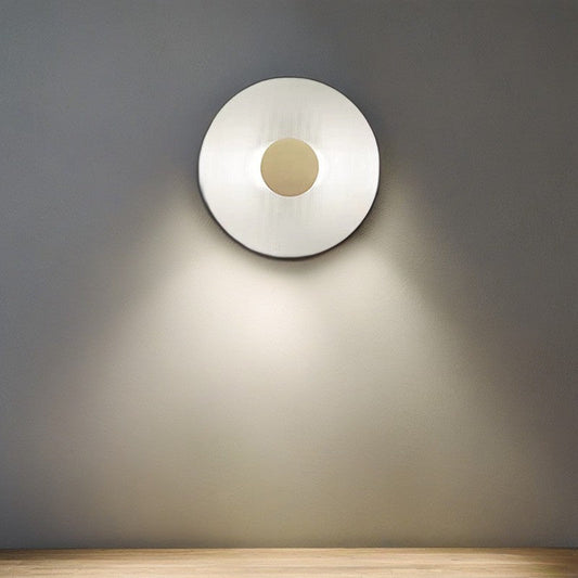 Contemporary Nordic Round Iron Glass LED Wall Sconce Lamp For Living Room