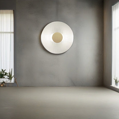 Contemporary Nordic Round Iron Glass LED Wall Sconce Lamp For Living Room