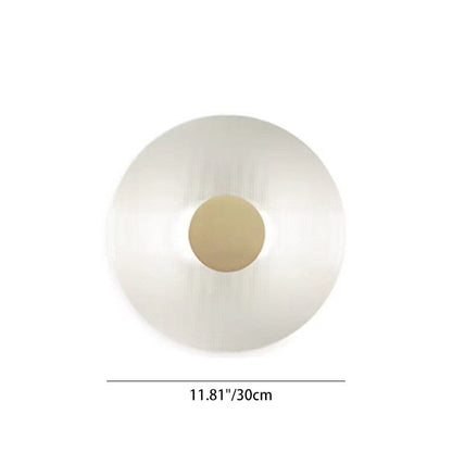 Contemporary Nordic Round Iron Glass LED Wall Sconce Lamp For Living Room