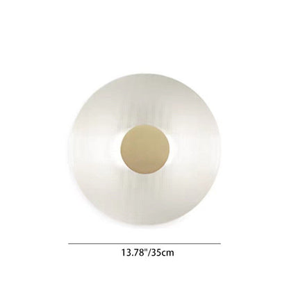 Contemporary Nordic Round Iron Glass LED Wall Sconce Lamp For Living Room