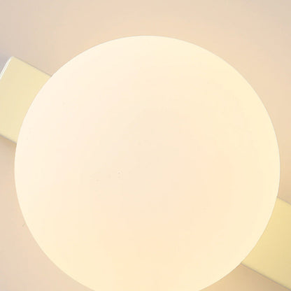 Contemporary Scandinavian Globe Iron Glass 1-Light Wall Sconce Lamp For Living Room
