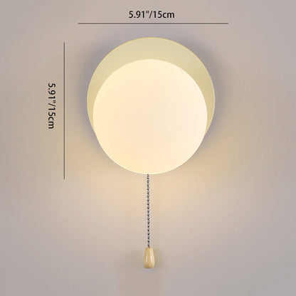 Contemporary Scandinavian Globe Iron Glass 1-Light Wall Sconce Lamp For Living Room
