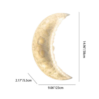 Contemporary Nordic Moon Iron Plastic LED Wall Sconce Lamp For Living Room