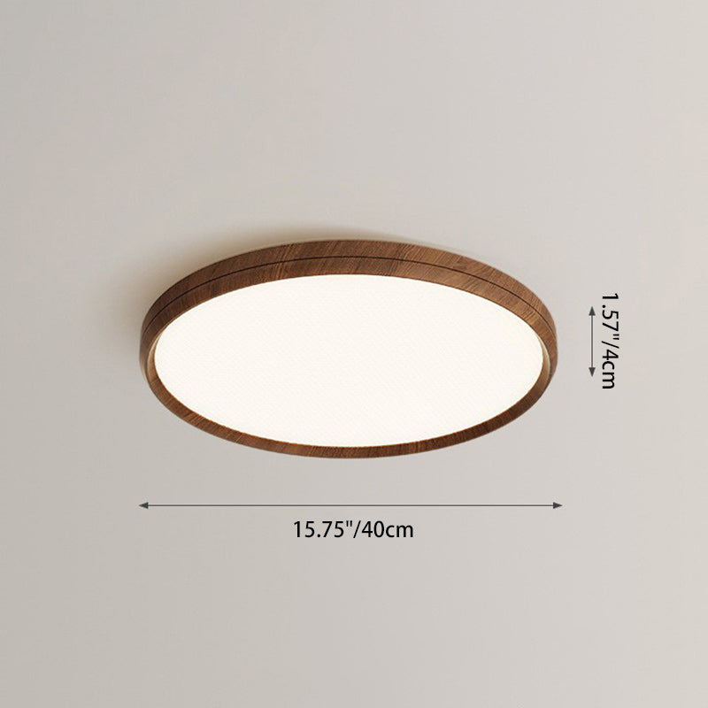 Contemporary Nordic Round Aluminum Acrylic LED Flush Mount Ceiling Light For Living Room
