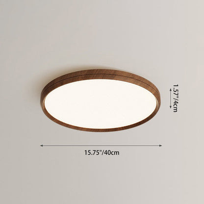 Contemporary Nordic Round Aluminum Acrylic LED Flush Mount Ceiling Light For Living Room