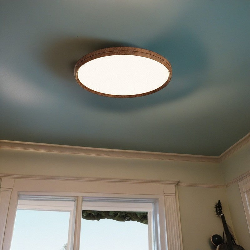 Contemporary Nordic Round Aluminum Acrylic LED Flush Mount Ceiling Light For Living Room