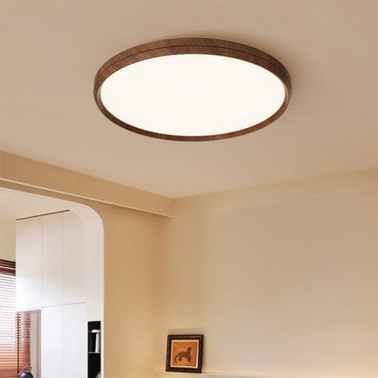 Contemporary Nordic Round Aluminum Acrylic LED Flush Mount Ceiling Light For Living Room
