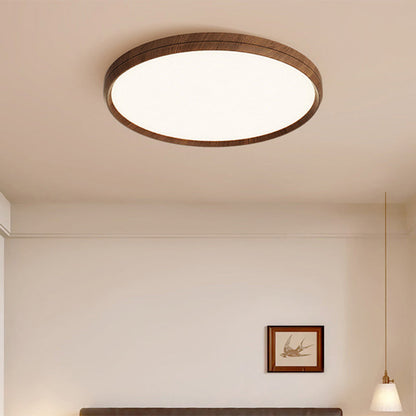 Contemporary Nordic Round Aluminum Acrylic LED Flush Mount Ceiling Light For Living Room