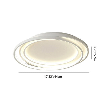 Modern Minimalist Round Iron Plastic LED Flush Mount Ceiling Light For Living Room