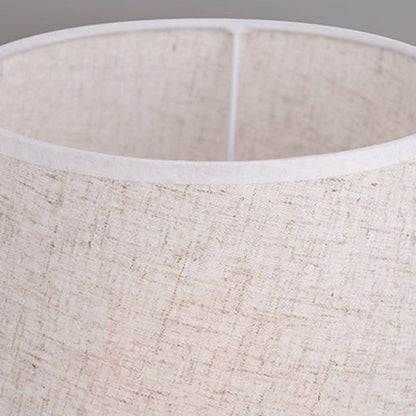 Contemporary Nordic Drum Iron Fabric 1-Light Table Lamp For Living Room