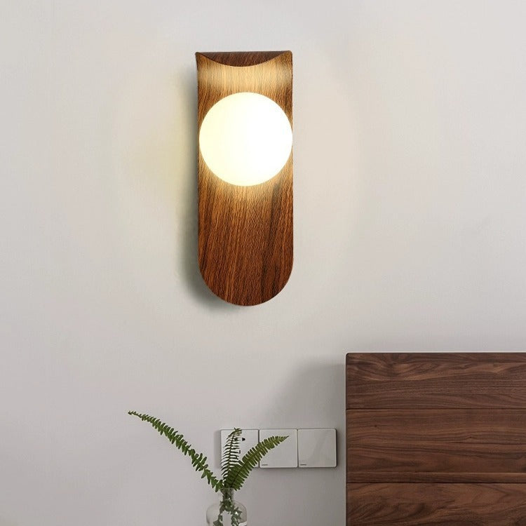 Contemporary Nordic Globe Iron Glass 1-Light Wall Sconce Lamp For Living Room