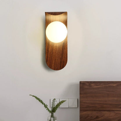 Contemporary Nordic Globe Iron Glass 1-Light Wall Sconce Lamp For Living Room